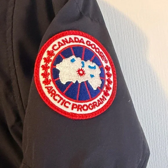 Canada Goose Navy Carson Hooded Puffer Jacket